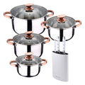 8-piece stainless steel cookware set suitable for induction cooktops San Ignacio Premium Collection + 3-piece stainless steel