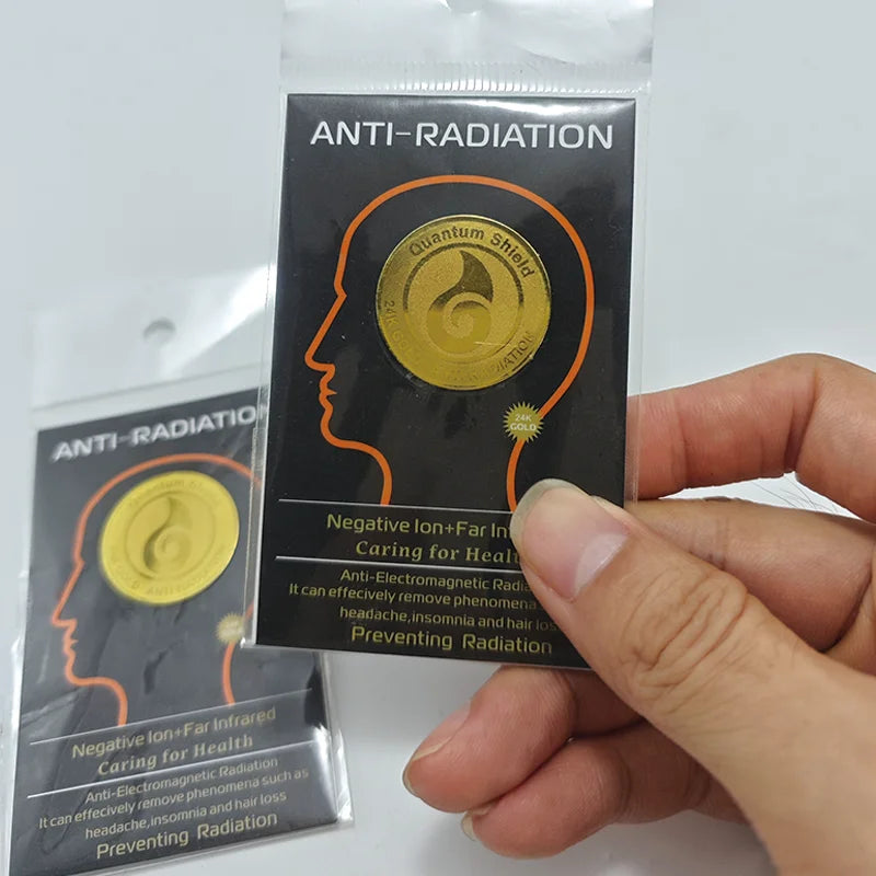 Nezha New Technology Quantum Shield 24K Gold Spiral Anti Radiation Negative Ions Patch for Mobile Phones Laptops Sleep Support
