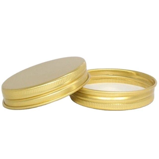 Romantic Candle Packaging 70-400 Gold Aluminum Lid With Liners Metal Screw Lid With Liners for Candle Jar