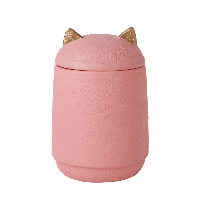 Popular Eco-friendly Portland Cement Cat-shaped Pet Urns