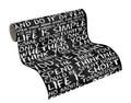 Germany-Made Peel Stick Kitchen Wallpaper Modern Art Black White Self-Adhesive Foil Film Panel 2.50x0.35m Living Room Bedroom