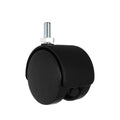 Modern 2-Inch 50mm Twin Wheel Caster M8 Threaded Stem Replacement Nylon Wheels for Furniture Small Warehouse Living Hospital