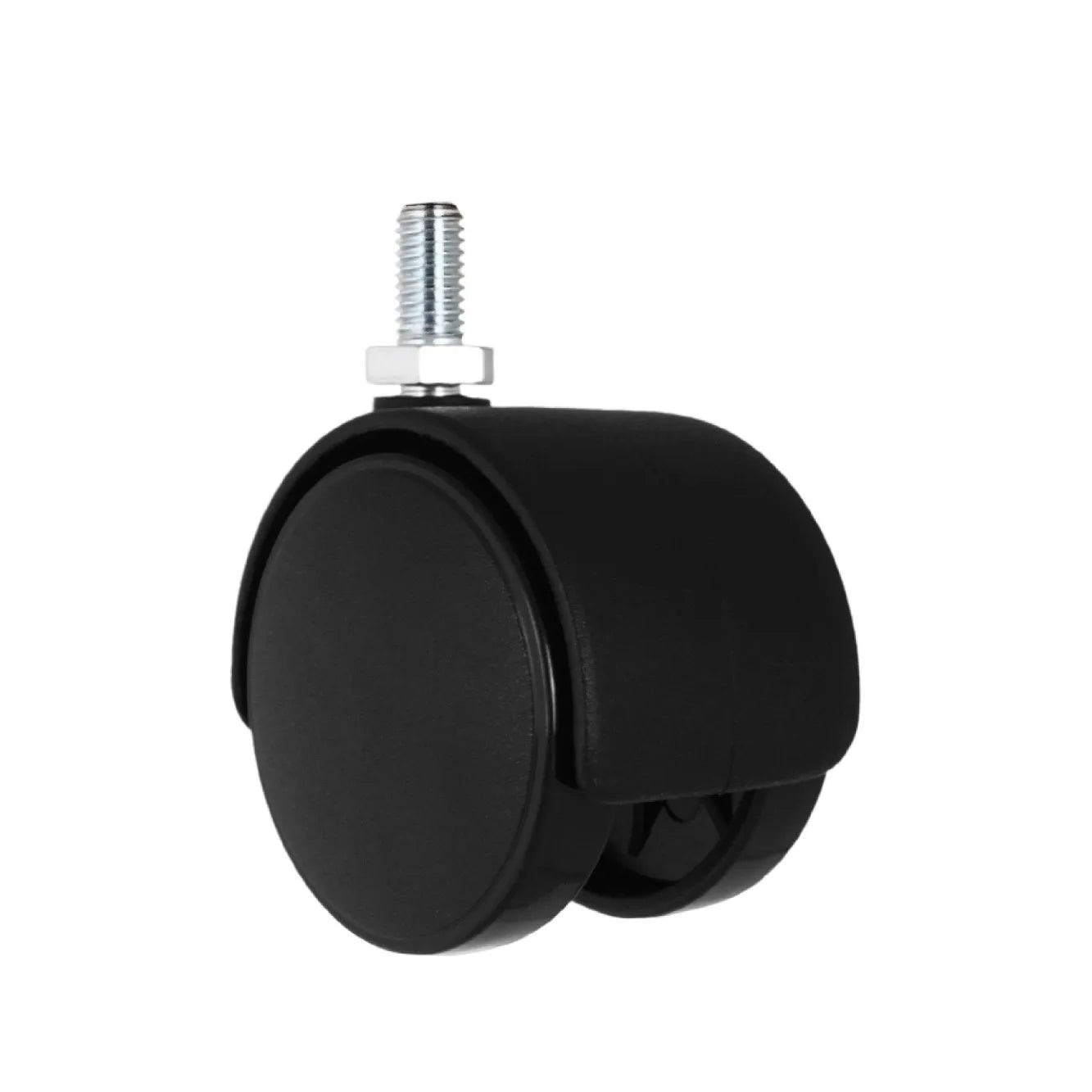 Modern 2-Inch 50mm Twin Wheel Caster M8 Threaded Stem Replacement Nylon Wheels for Furniture Small Warehouse Living Hospital