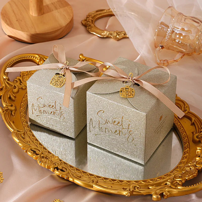 JUXINDA Fashion European-style Wedding Candy Boxes: Niche and High-End Candy Gift Boxes & Wedding Candy Bags