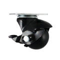 CCE 1.5 Inch Diameter Black Coating Caster Wheel Stopper for School Dining Exterior Outdoor Supermarket Indoor Living Room