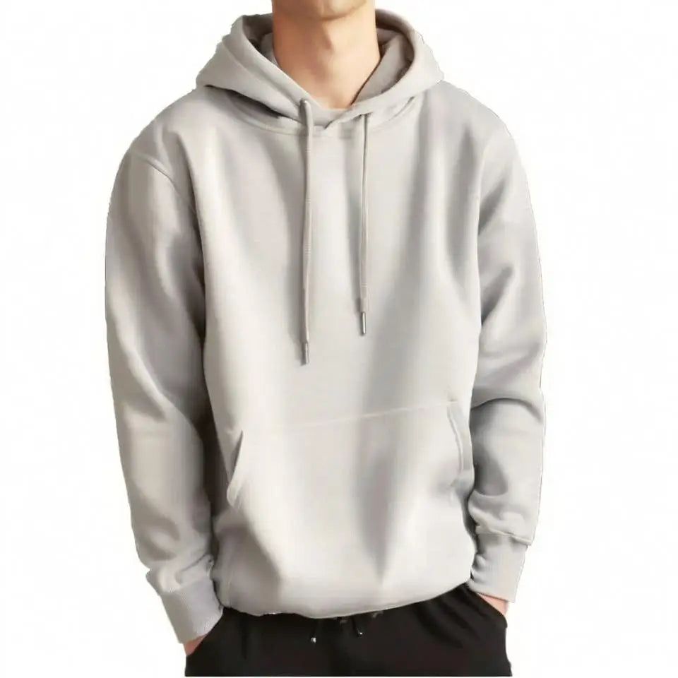 Men's American Street Style Heavyweight Drawstring Zipper-Up Hoodie Customizable Screen Printing LOGO/Pattern Loose Fit