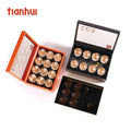 Tianhui Luxury Magnetic Gift Box Packaging Imitation Leather Paper Box with Clear Acrylic Lid Box for Tea Gft Set Packaging