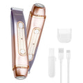 2 in 1 Women Electric Shaver Dual Head Bikini Trimmer for Women IPX7 Waterproof Use Body Hair Trimmer and Facial Hair Remover