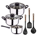Toledo 5pc cookware set suitable for induction + Bergner Copper 3-piece kitchen utensil set in black and copper PBT