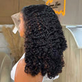 4x4 13x6 Transparent Glueless Brazilian Curly Lace Front Wig 250 Density 22inch Top Quality Hair Human Hair Wig