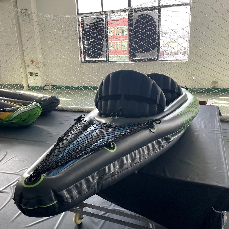 68306 Challenger K2 KAYAK Inflatable Folding Fishing Boat Set for 2 Persons Outdoor Water Sports