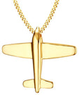 New Arrivals 40MM Stainless Steel Aircraft Pendant Necklace Simple Creative Link Chain for Men and Women Classic Style
