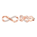 S925 Silver Zirconia Leopard Infinity Symbol Pure Silver Earrings Unique Earrings for Women
