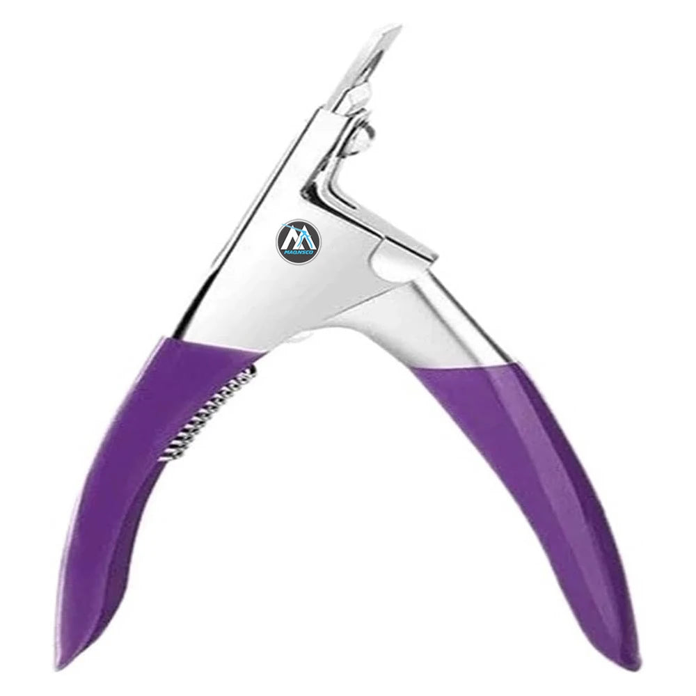 Purple Acrylic Nail Clipper Stainless Steel Manicure Tool with Sharp Trimmer Nail Tech Supplies & Cutters Set