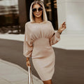 2025 Autumn/Winter Slim - Fit and Slimming Temperament Dress Knit Batwing - Sleeve Dress