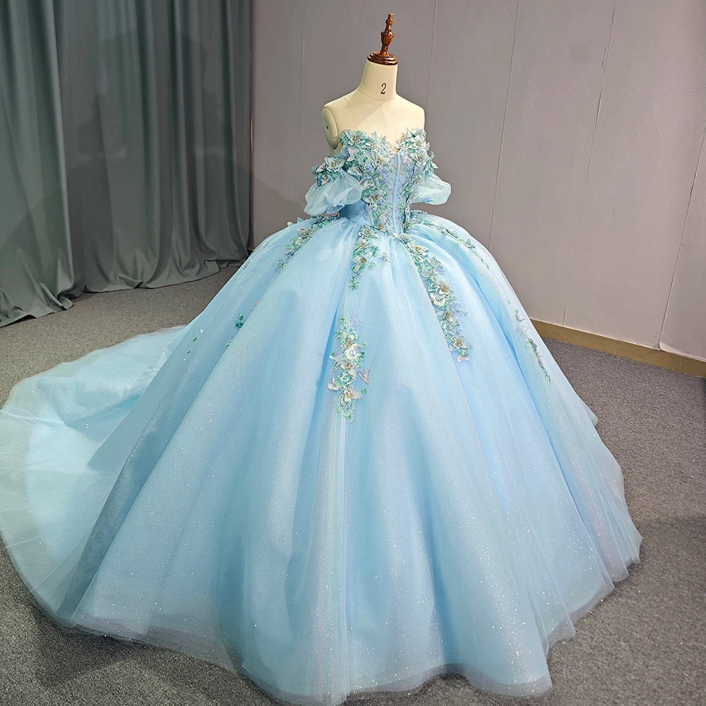 Jancember 6823 Unique Sweetheart Embroidery Lace Fabric Quinceanera Dresses for Girls