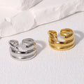Beimai OEM Ring Simple Asymmetrical Stainless Steel Open Adjustable Women's Ring