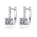 XKZ001 0.5 Carat Moissanite Earrings for Women 925 Sterling Silver Ear Stud Hoops Sparkling Diamond Earring Wedding Fine Jewelry