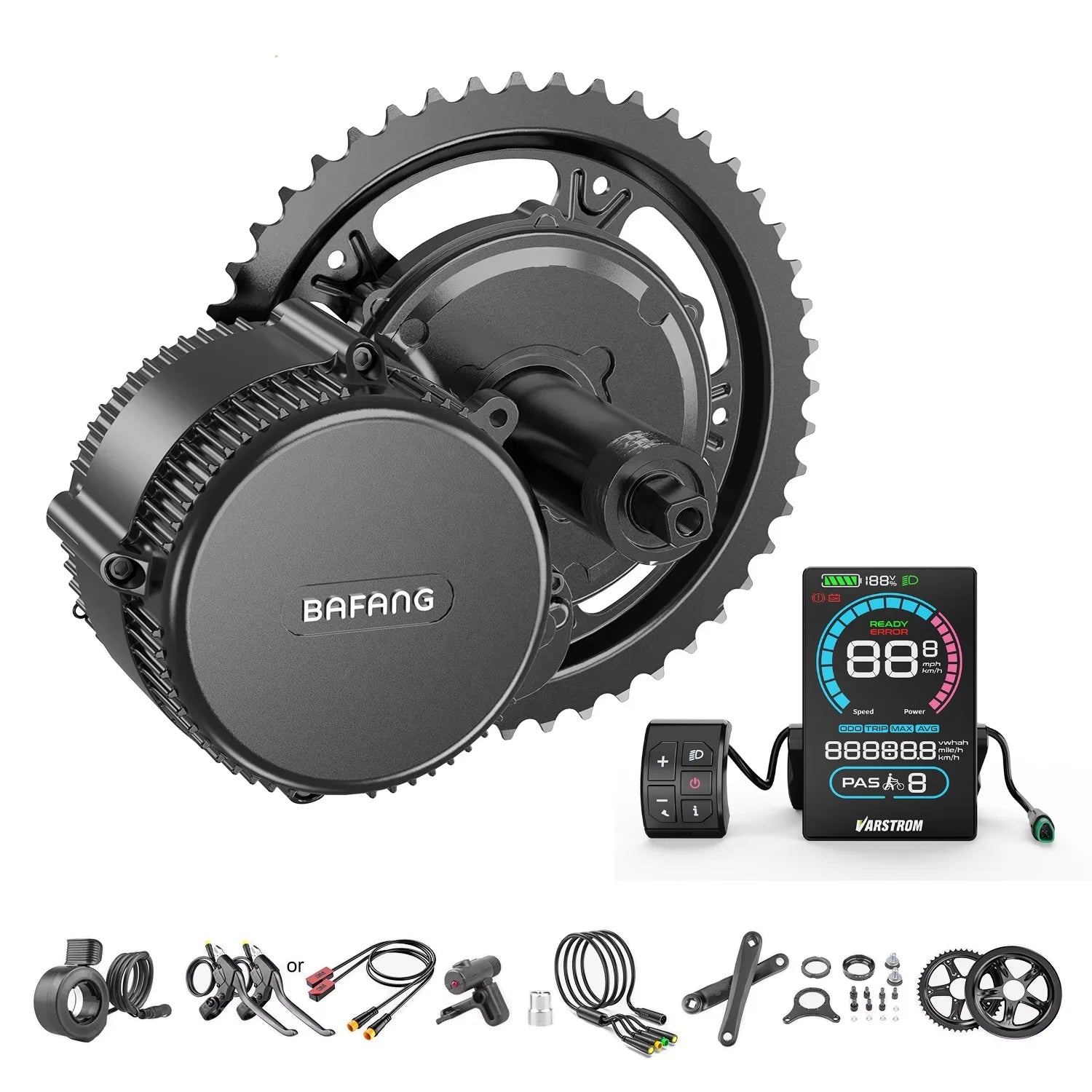 BAFANG M315 BBS02/BBS02B 48V 500W 750W Mid Drive Brushless Motor Kit Thumb Throttle 700C E-Bike Conversion EU/UK/US/AU Warehouse