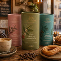 AT PACK Custom Printed Matte Color Food Grade Cardboard Tube Packaging for 200g Tea 250g Coffee Beans Round Paper Canister Box MegaBDM