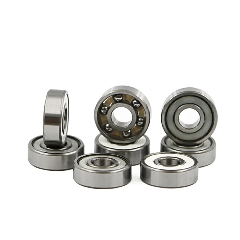 New 6 Ball 608RS ABEC-9 Chrome Steel Skateboard Bearing Higher Precision Smooth Bearings High Speed Durable Adult Use 8x22x7mm