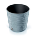 Cement-colored planter with reservoir FURU collection 25 x 25 x 24.7 cm capacity of 7.5 L.