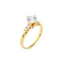 New Womens 14K Gold Plated Lab Grown Diamond Ring Fully Iced Out IGI Certified Available at Low Price From India