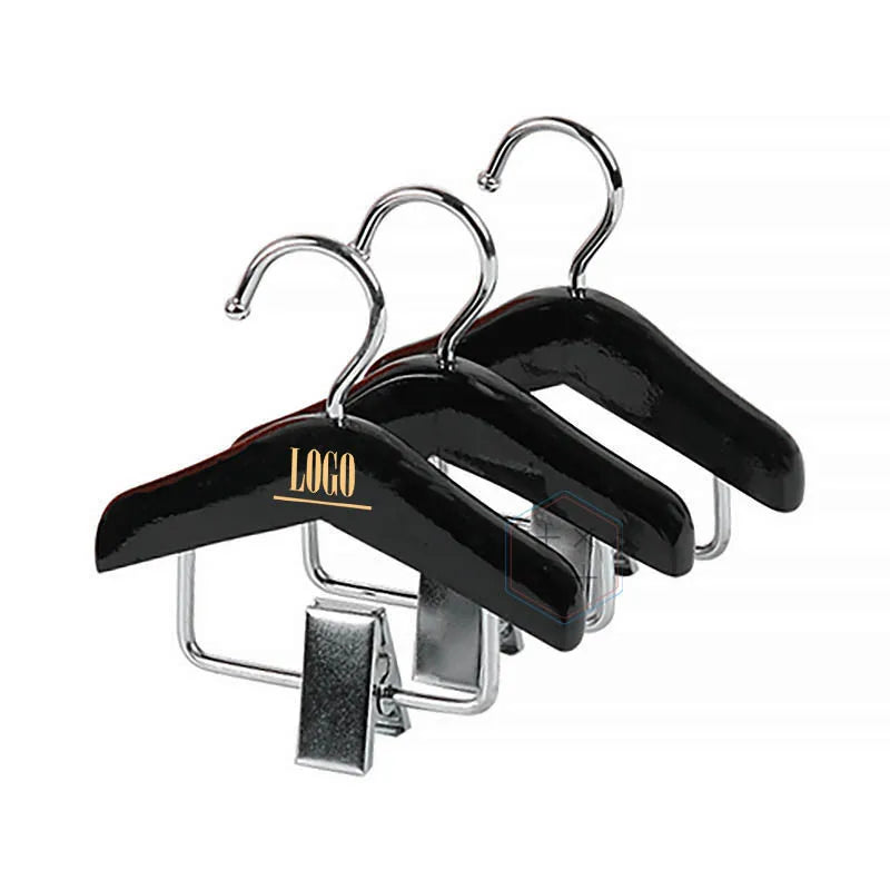 10 cm Wooden Custom logo Display Clips Pet Collar Hangers for Retail