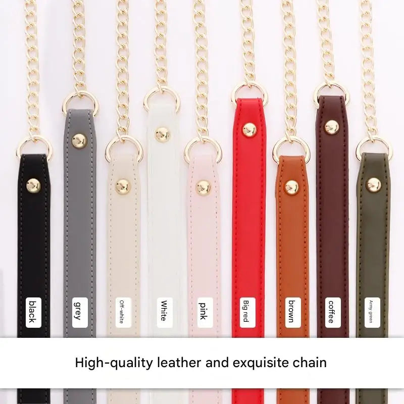 Decompression Bag Chain Crossbody Shoulder Strap Replacement Multi-color Bag Strap Non-fading Thin Leather Shoulder Strap