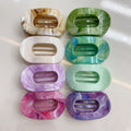 French Flat Hair Clips for Women Nonslip Stylish Round Duckbill Lay Flat Hair Claw