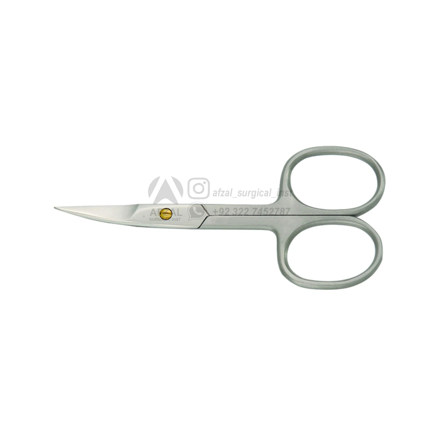 Multifunction Curved Blade Sharp Stainless Steel Beauty Scissors Cuticle Skin Eyebrow False Eyelash Beard Care Right-Handed