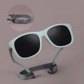 Luxury Baby Sunglasses TPEE Frame in Blue and Pink Polarized Summer Sunshade Glasses for Kids Aged 0-3 Years