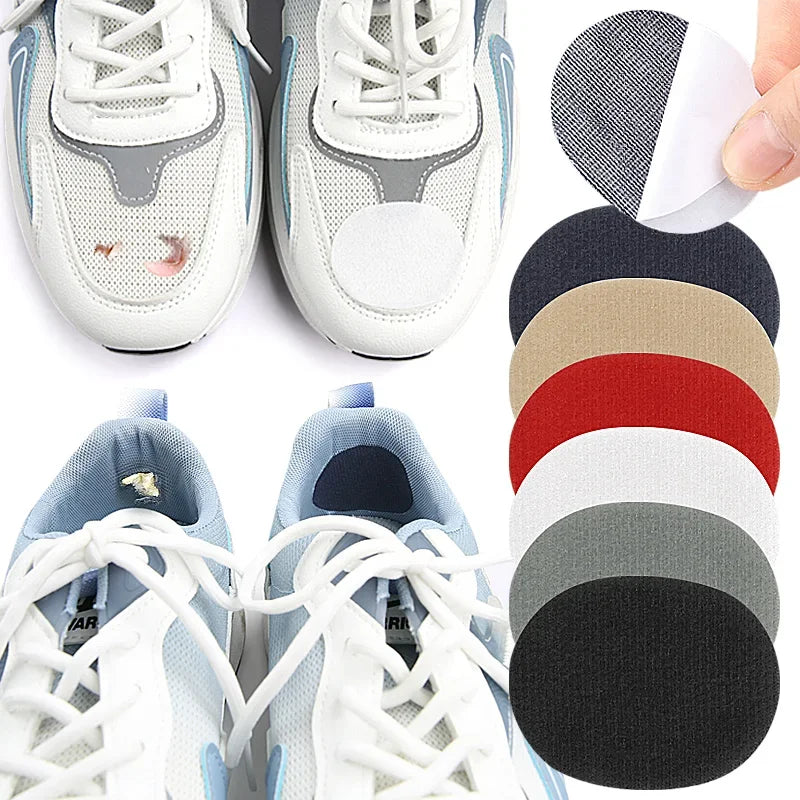 Melenlt Self-Adhesive Shoe Repair Patches  Circle Design 3 Pairs for Inside Shoe Hole Prevention and DIY Sneaker Fix Kit