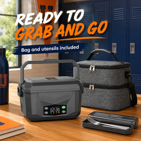 Portable Meal Heater Smart Lunch Box Electric Food Warmer for Busy Professionals Easy Clean Design with Removable Liner