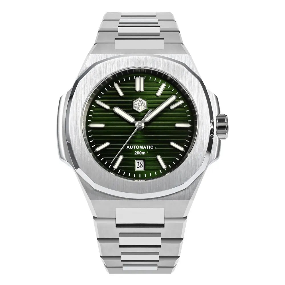 San martin Free Shipment Luxury Sapphire 20atm Classic Vintage Mechanical Automatic Full 316 Stainless Steel Watch for Sale