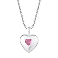 Hot Sale Heart Shape 925 Sterling Silver Fine Jewelry Pendant Necklace  for Girl Gift Party Box Chain