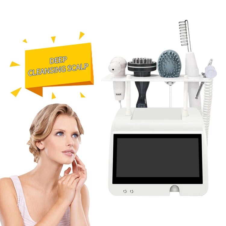 5 1 Anti-Hair Loss Device Hair Growth Massage Digital Scalp Analyzer Follicles Detector for Spa Salon Use Beauty Personal Care