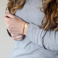 Stainless Steel Couples Bracelet Fashion Gold-Plated Beaded Chain