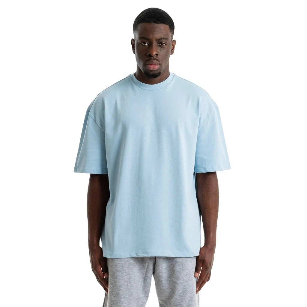 Men's Plus Size O-Neck Knitted Street T-Shirt Oversized Off-the-Shoulder Plaid 100% Cotton Jersey Custom Printed Breathable