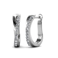 GRA Certified Moissanite Diamond Hypoallergenic 925 Silver 18K White Gold Small Hoop Earrings Women Jewelry Destiny Jewellery