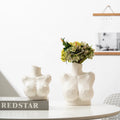 Modern Simple Abstract Creative Half Body Geometric Ceramic Vase Living Room Flower Arrangement Table Ceramic Vase