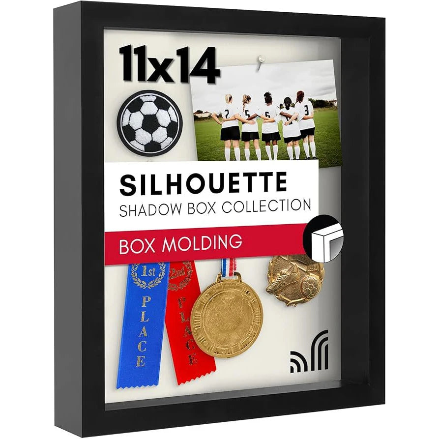 Custom All-Black White Wood Photo Frame Plexiglass 3.8cm Depth 8x8 16x16 11x14 Inches Sizes for Home Decor Displaying Flowers