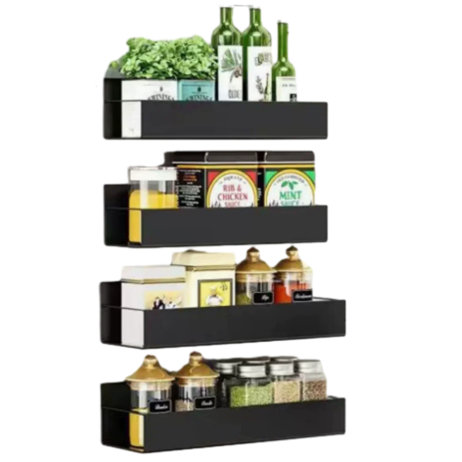 Premium Magnetic Durable Space Saving Drill Free Wall Mounted Multi Layer Kitchen Refrigerator Storage Rack MegaBDM