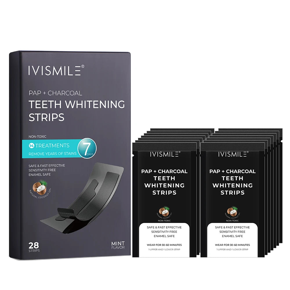 New Arrival Organic Private Label Removes Teeth Stains No Sensitive Coconut Oil Menthol Tooth Whitening Strips