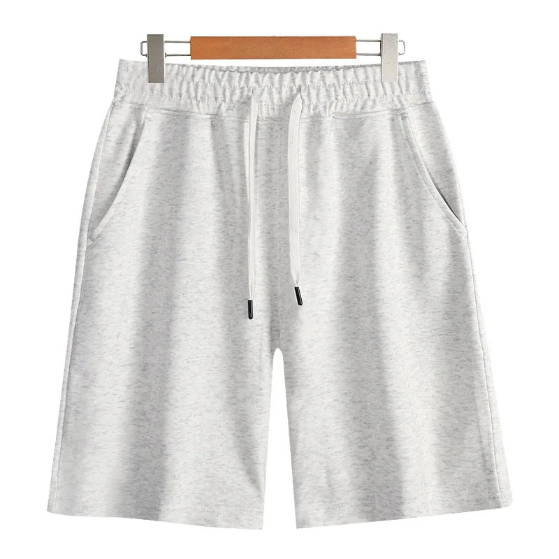 Oem Customized Logo Design milk silk 260 grams casual loose solid color summer men's couple style straight short pants MegaBDM