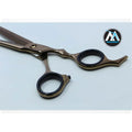 7INCH  Hair Thinning Scissors Professional Texturizing Shears Japanese 440C Steel Offset Crane Handle (RoseMist Gold)