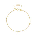 CANNER Wholesale Fashion Jewelry Round Bead Bracelet 18K Gold Plated  Simple S925 Sterling Silver Temperament Bracelets Women