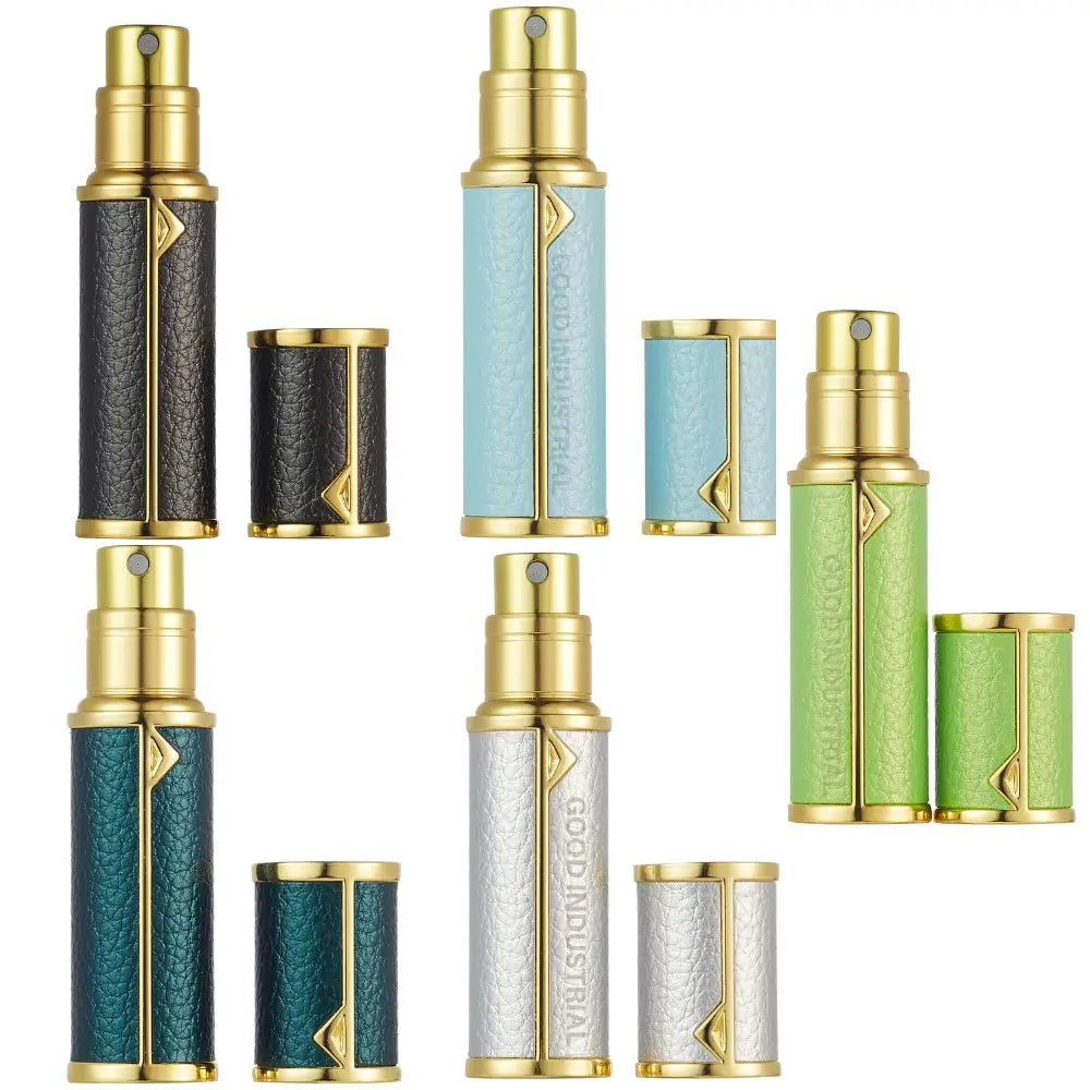 5ml Refillable Portable Luxury Mini Perfume Atomizer Travel Spray Bottle with Pump Glass Body Aluminum Collar Custom Logo