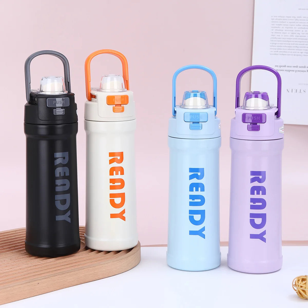 Custom Simple Stainless Steel BPA Free Reusable Water Bottle Leak-Proof Metal Vacuum Insulated for Hot & Cold Drinks