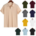 Bangladesh China Factory Price Custom Logo Embroidery Cross-border Collared Diamond Pattern Casual Loose Short-sleeved Poloshirt